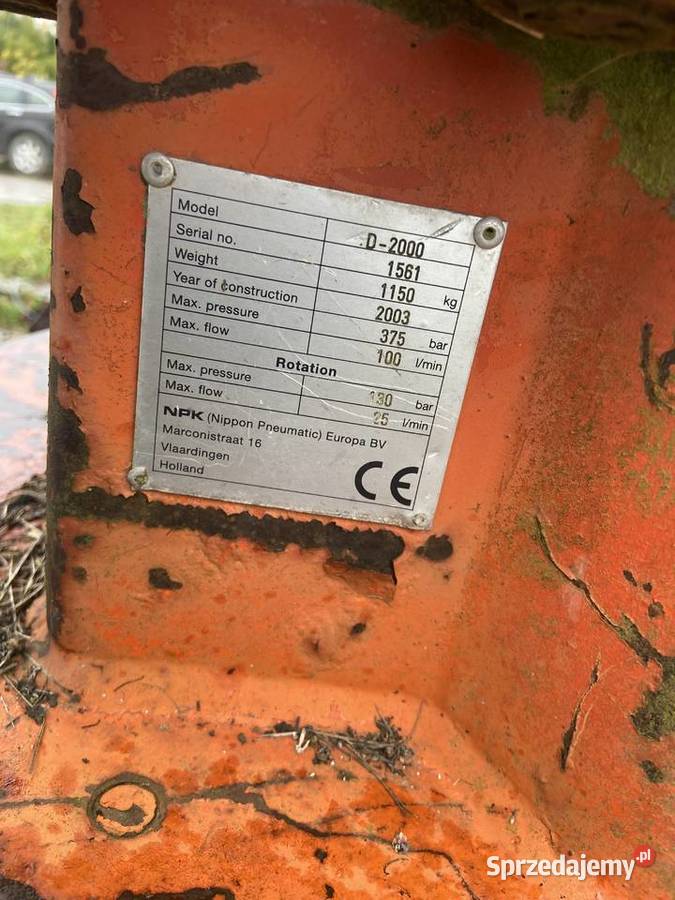 Chwytak rozbiórkowy 360 Rok produkcji 2003 Gąbin