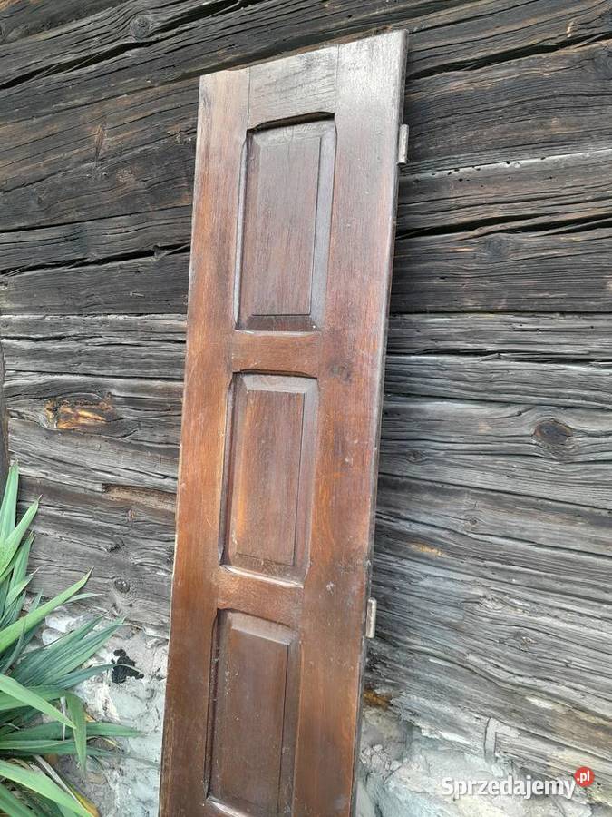Stare drewniane solidne drzwi vintage retro śląskie sprzedam