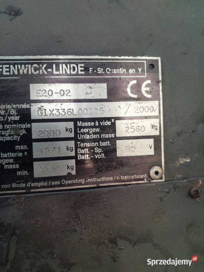 Wózek widłowy Linde E20 kabina
