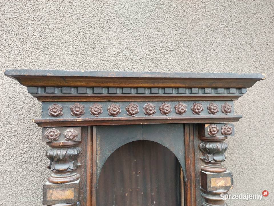 S169 Skrzynia duża obudowa starego zegara Antyki Tczew