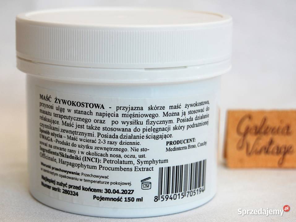 Maść żywokostowa z żywokostu FarmVix 150 ml lubelskie