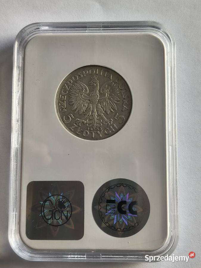 5 1933 Polonia grading GNC nota AU 53 Szczecin sprzedam