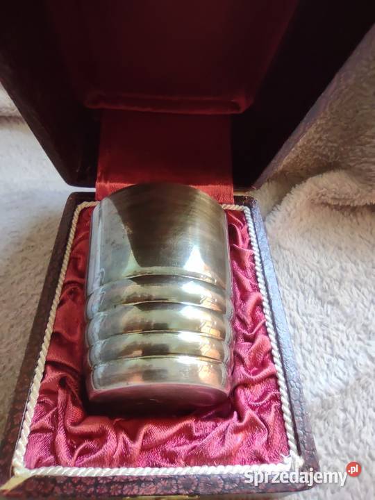 France stary kubek platerowany srebrem