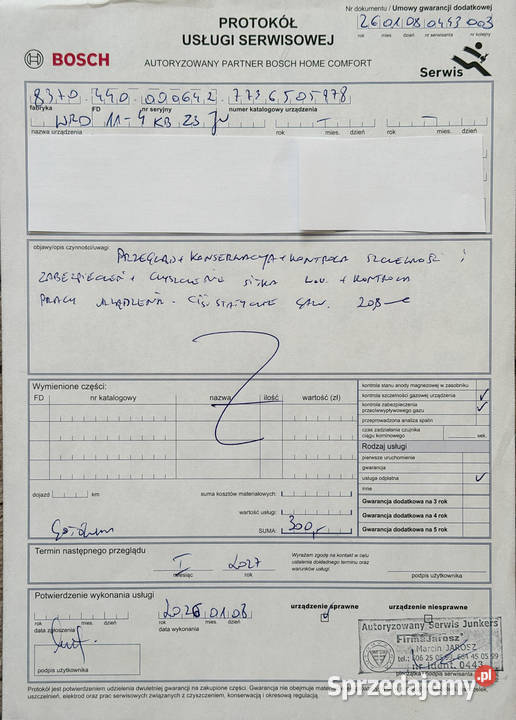Piecyk gazowy Junkers Hydro 4200WRD 11 4KB23 Poznań