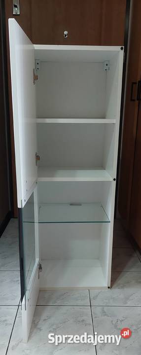 Szafki wiszące biały połysk szkło 2 sztuki Chrzanów