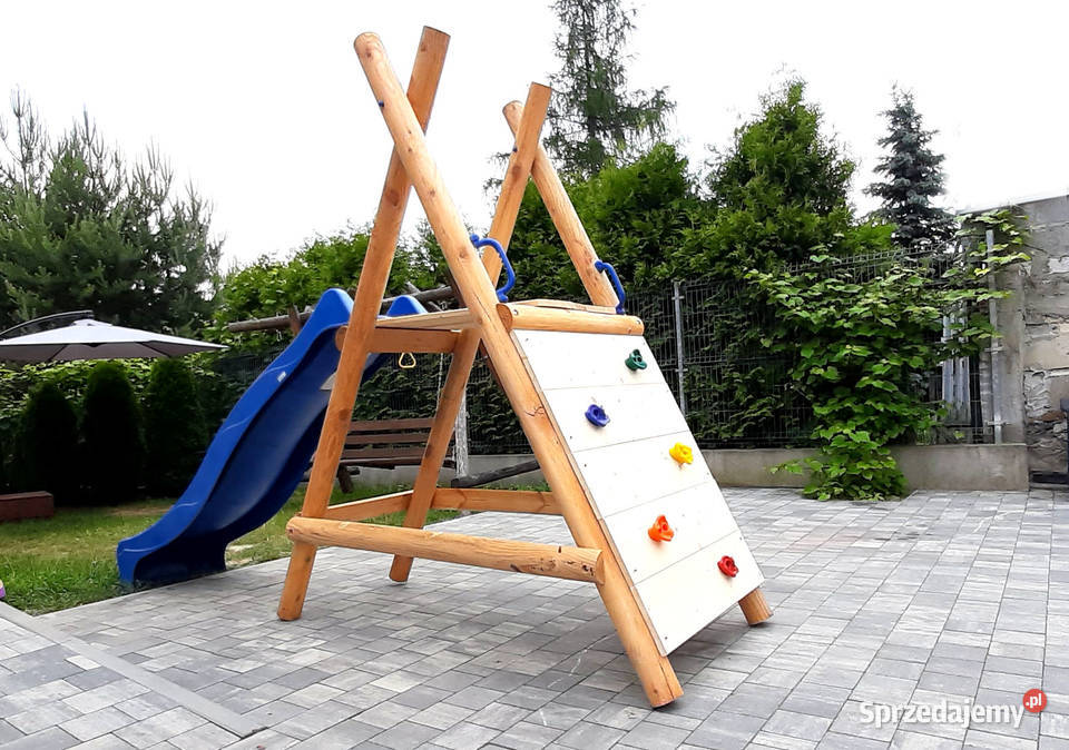 MAŁY Plac zabaw do Ogrodu Ścianka ze ślizgiem Warszawa