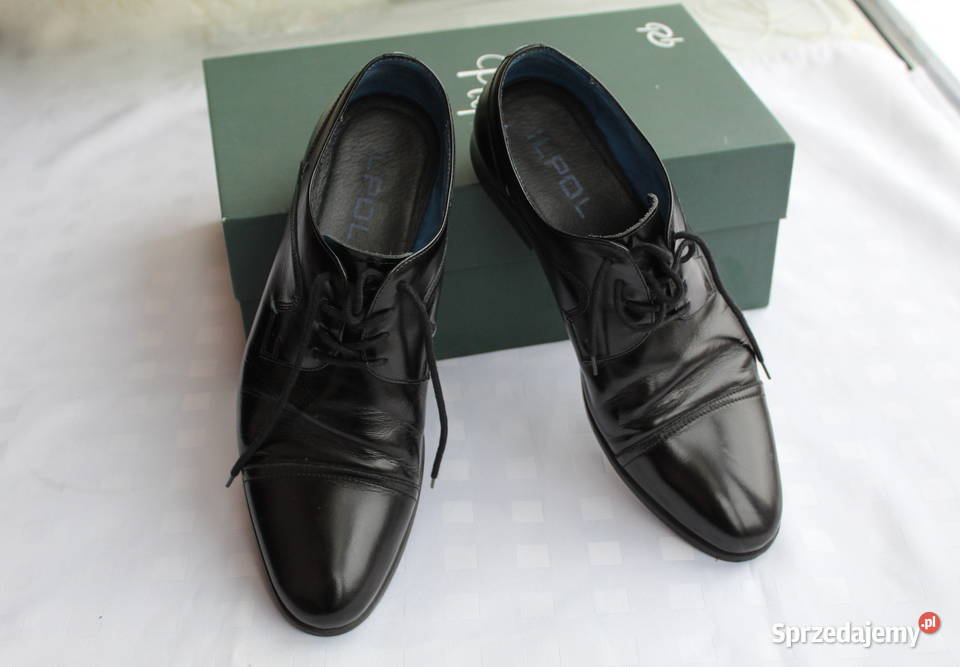 Półbuty Męskie 41 Czarny Skórzane Do Garnituru Bielsko-Biała