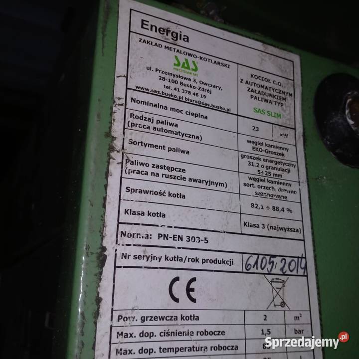 Kocioł SAS Slim 23 kW Świerklany