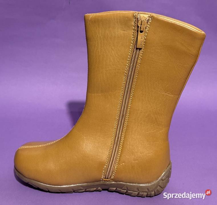 Beżowe ocieplane dziewczęce kozaki rozmiar 32 Żyrardów