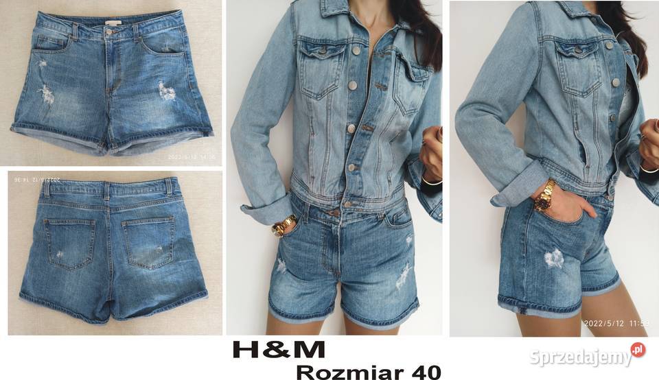 Jasno niebieskie jeansowe spodenki z H&M Spodnie lubelskie