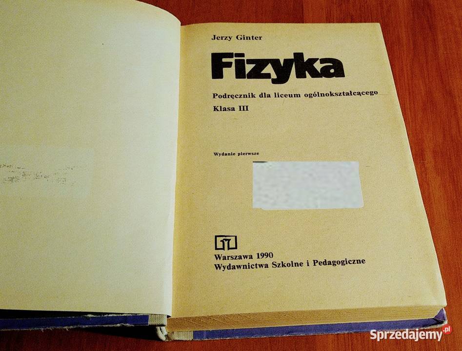 Fizyka podręcznik klasy III liceum Gdańsk