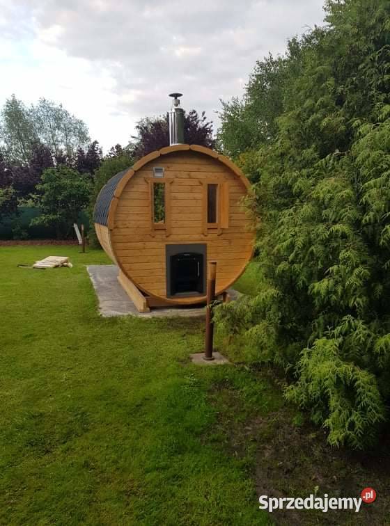 Sauna Beczka Ogrodowa Bania Ruska z Piecem Architektura ogrodowa mazowieckie Raszyn sprzedam