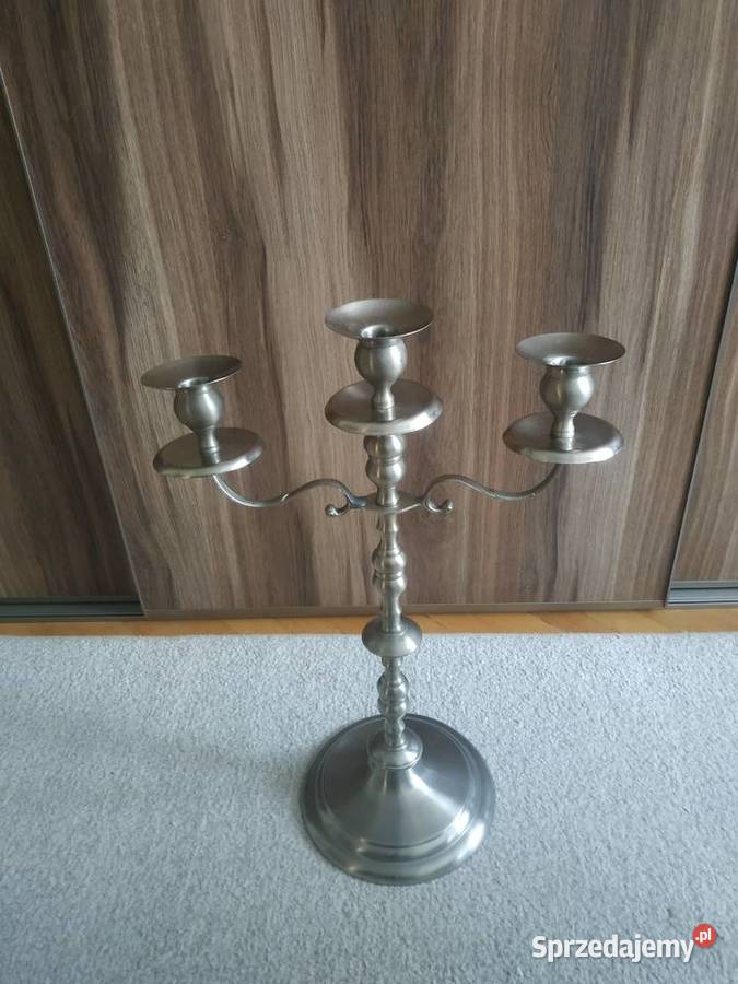 Świecznik metalowy 2x kandelabr vintage retro Warszawa