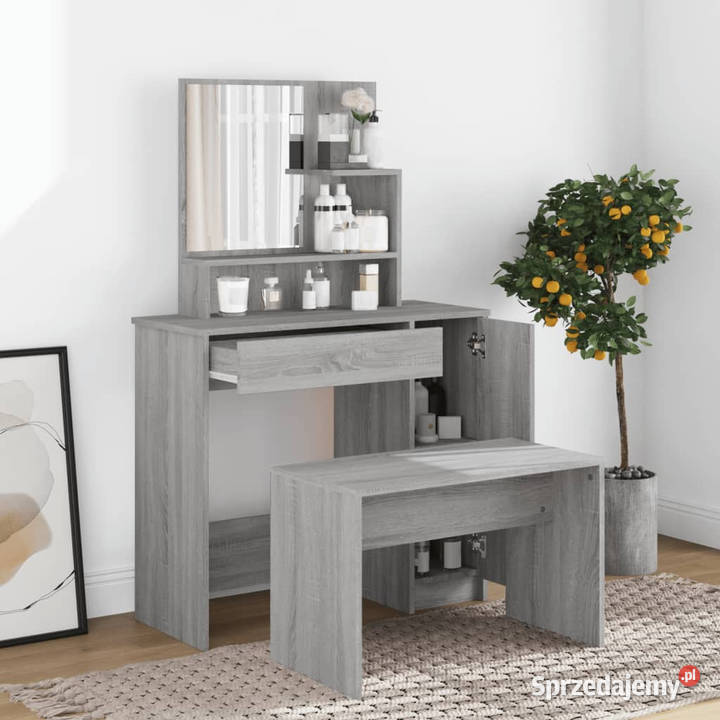 Toaletka z lustrem szary dąb sonoma 865x35x136 Warszawa