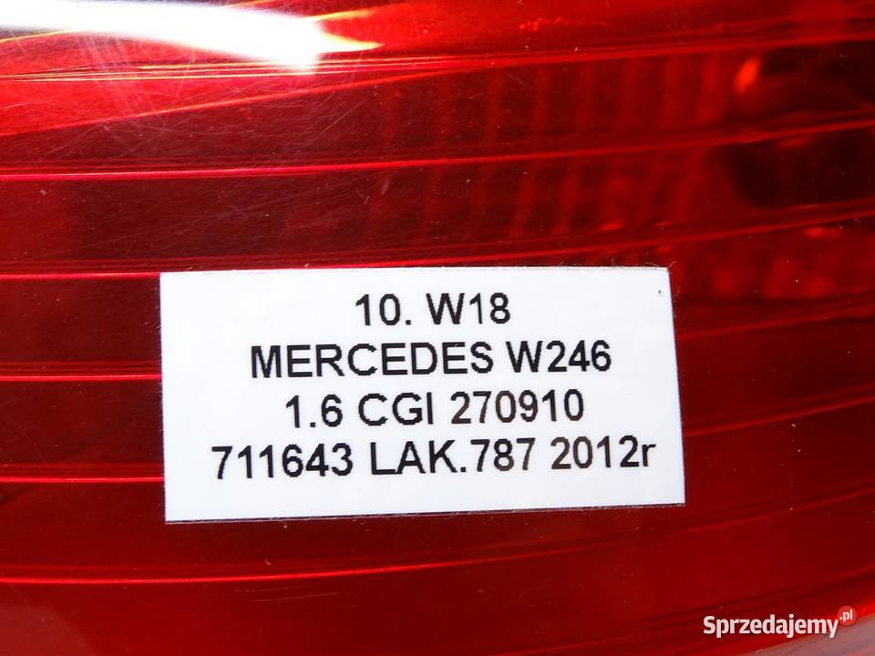 LAMPA PRAWA PRAWY TYŁ TYLNA W BŁOTNIK