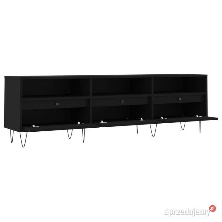 Szafka pod TV czarna 150x30x445 materiał
