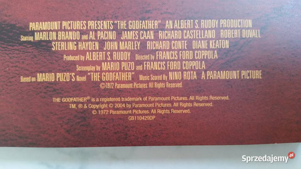 Film THE GODFATHER 19722004 dvd video LIMITED dramat Puławy
