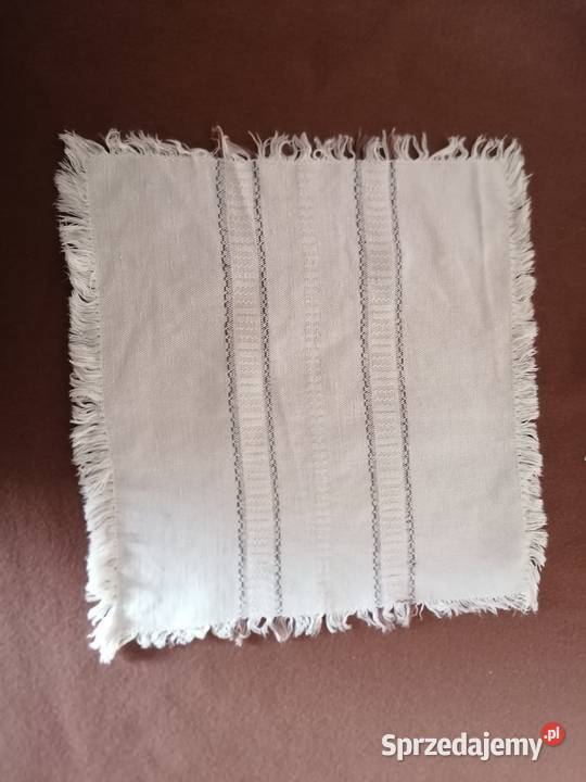 Serwetka lniana z frędzelkamiKwadratowa Łódź sprzedam
