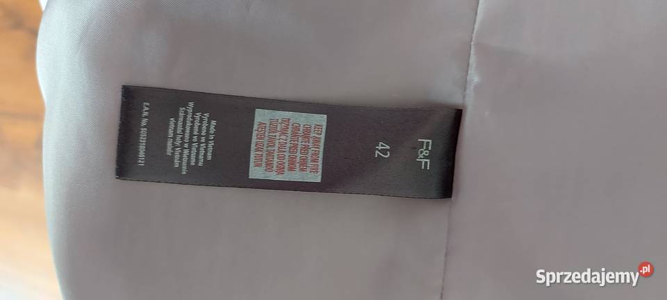 Jasnoszary płaszcz damski FF rozmiar 42 Tychy