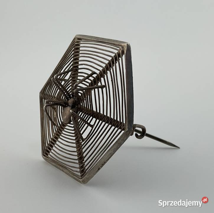 Antyczna Srebrna Broszka PAJĄK 3D II RP Kraków sprzedam