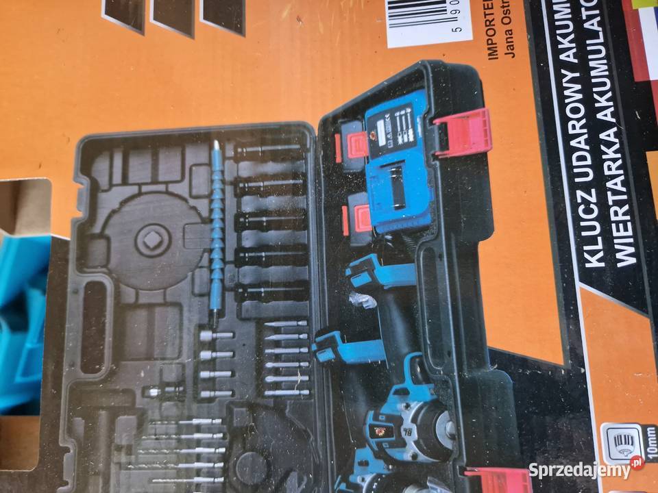 Zestaw narzędzi aku WKRĘTARKA KLUCZ UDAROWY Głogowa