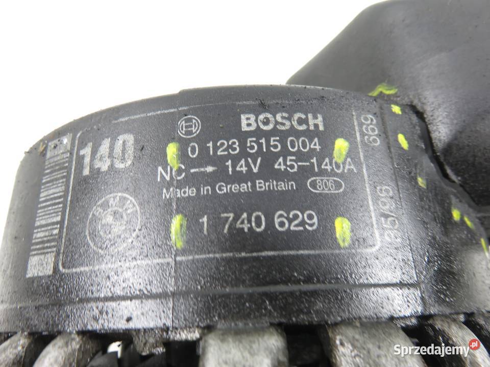 ALTERNATOR BMW E39 520 i 1740629 0123515004 osobowe Układ elektryczny silnika