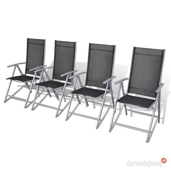vidaXL Składane krzesła ogrodowe, 4 szt., aluminium 40792