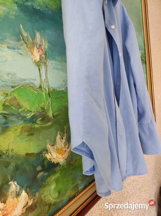 lniana bawełniana koszula luźna bluzka luźna z