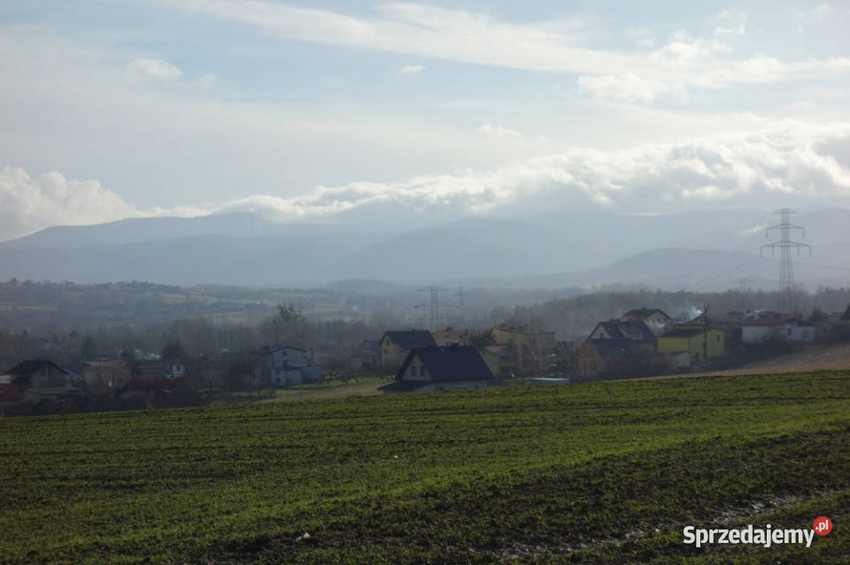 Skoczów Pierściec 121 ha przepiękna panorama gór asfalt śląskie