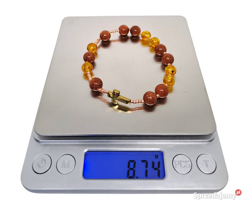 Bransoletka dziesiątka różańca BURSZTYN bałtycki Warszawa