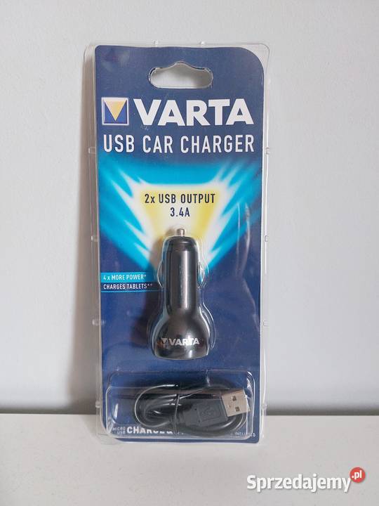 nowa ładowarka samochodowa Varta 2xUSB 34A Ładowarki Poznań