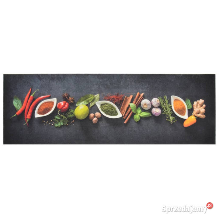 Dywanik kuchenny wzór w przyprawy 60x180 aksamit Warszawa