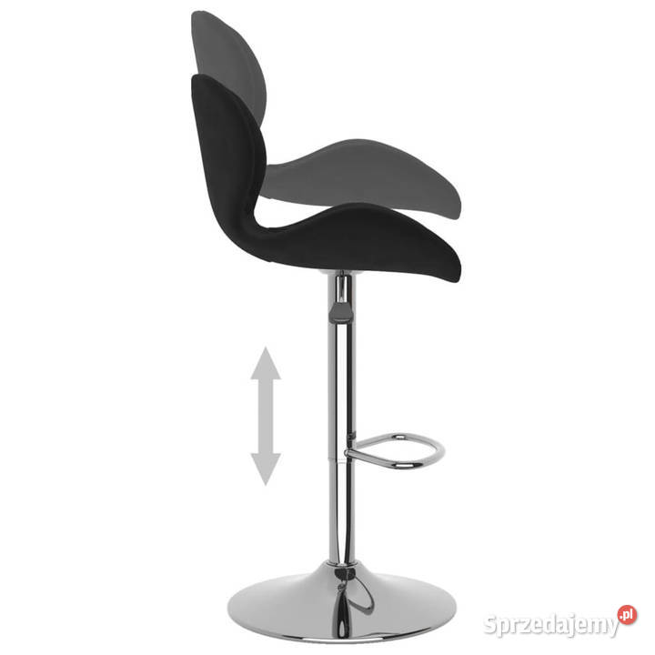 Stołki barowe 2 czarne obite aksamitem WM334908 Warszawa