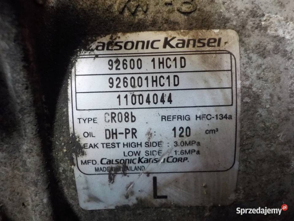 MICRA K13 NOTE 12 DIGS sprezarka klimatyzacji mazowieckie Suków