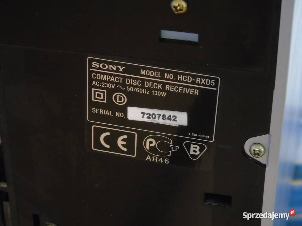 Wieża Sony HCDRXD5 RDS CD AUX 130 wat WYSYŁKA