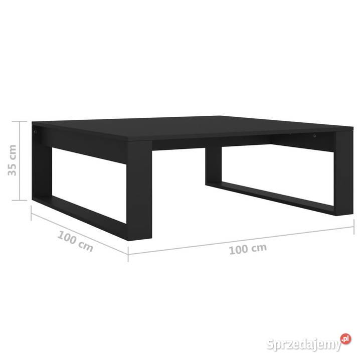 Stolik kawowy czarny 100x100x35 materiał Warszawa