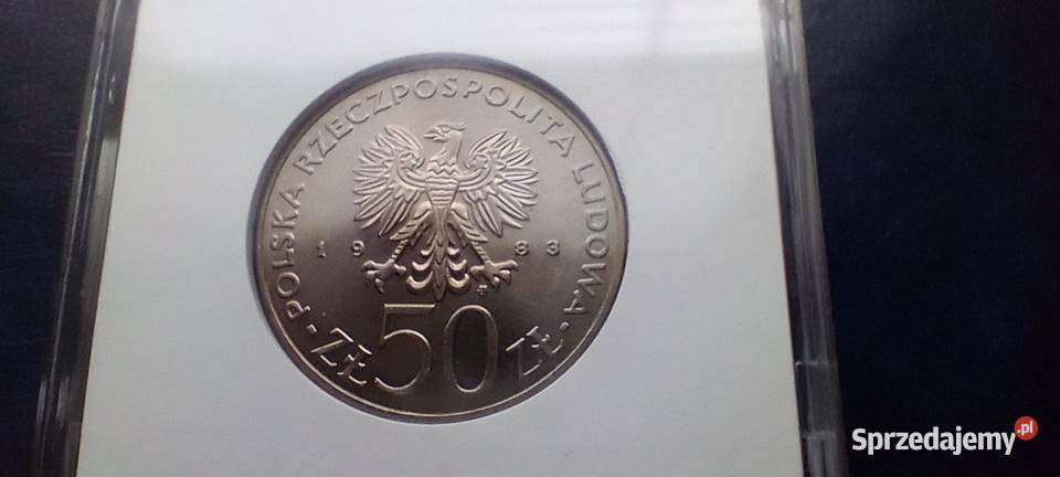Stare monety 50 złotych 1983 Sobieski grading Lesko