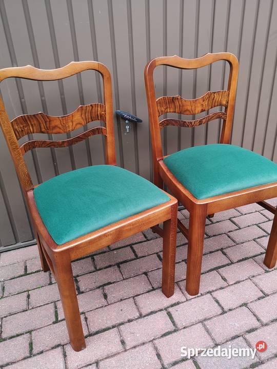 Krzesła ARTDECO Stare Antyk Komplet 2 Sztuki Swarzędz