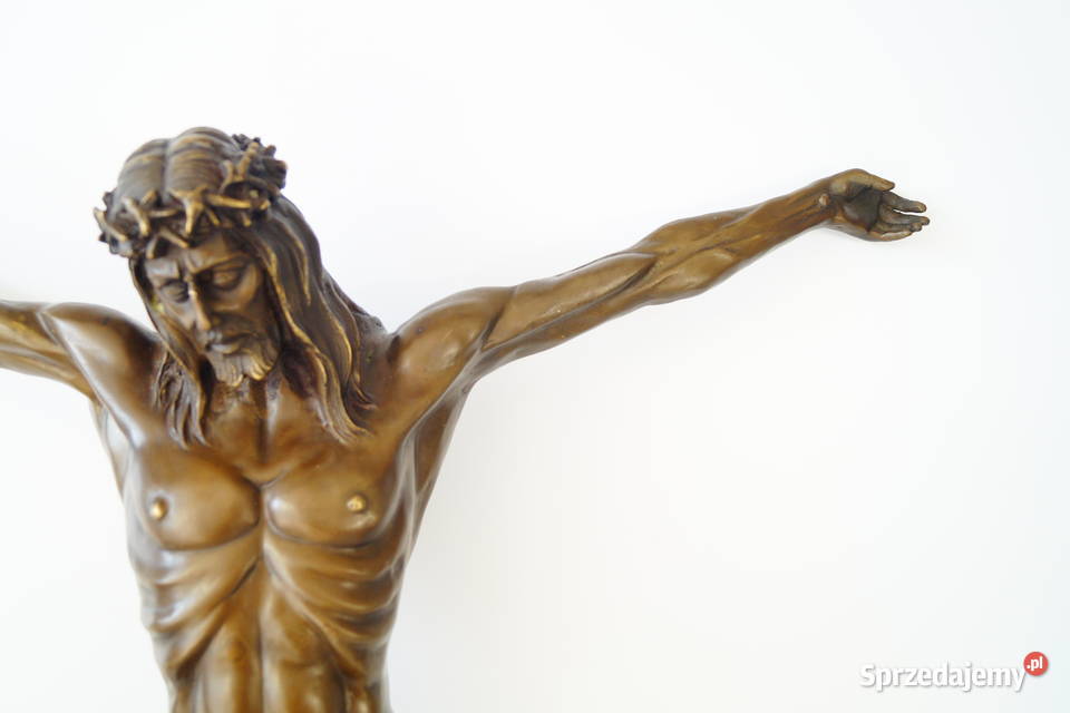 Jezus Chrystus duża figura z brązu rzeźba Antyki Gizałki