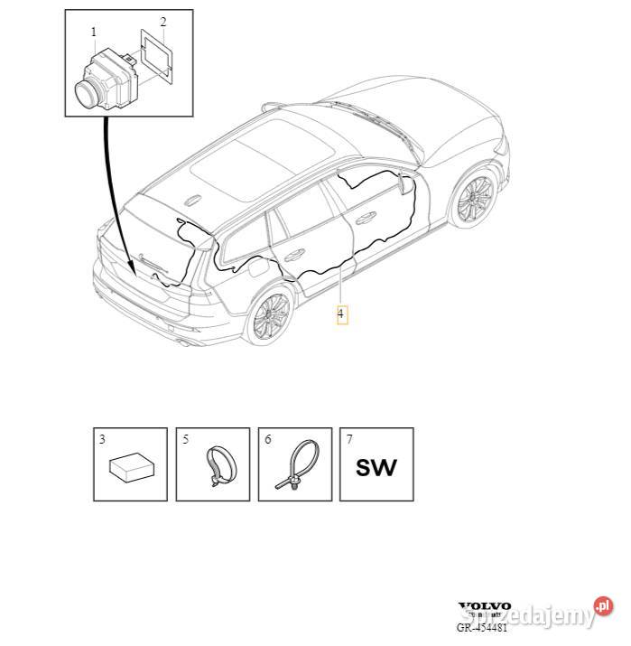 VOLVO S60 III V60 V60CC II wiazka kamery Gadgety motoryzacyjne Bielany Wrocławskie