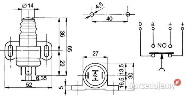 Przełącznik przyciskowy 17160000 Do maszyn uprawowych Kamionna