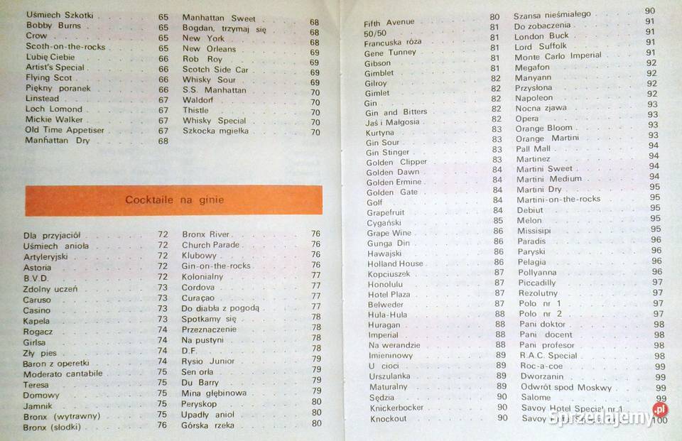 Cocktaile i napoje mieszane W Brodziński H lubelskie Chełm