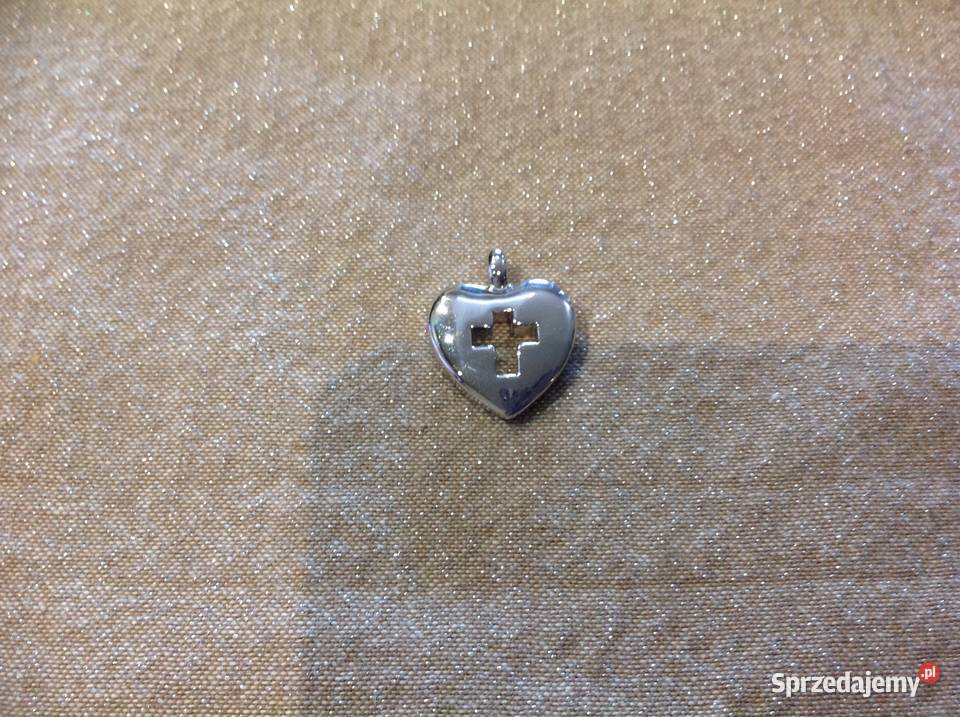 Serce Krzyż Zawieszka Wisiorek Metalowa Nowa Sól sprzedam