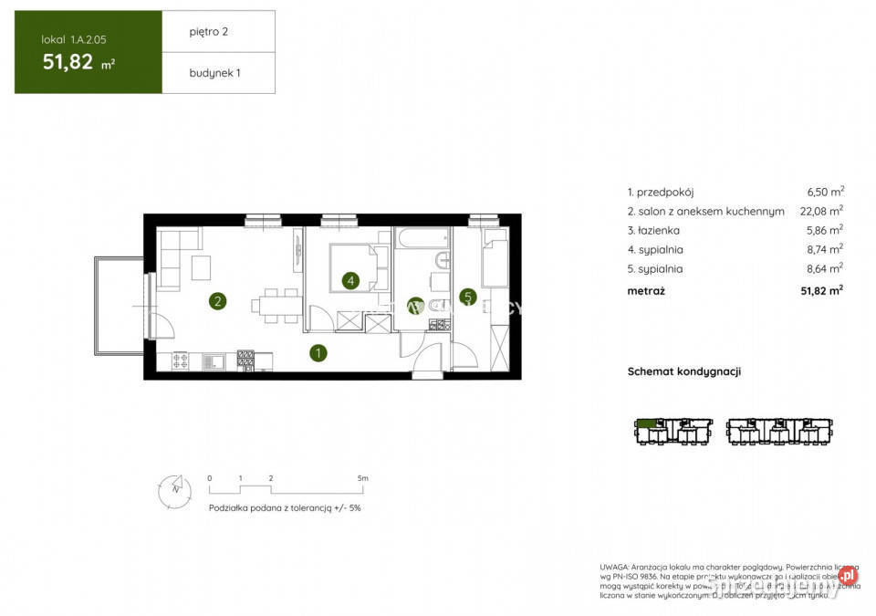 Mieszkanie na sprzedaż Kraków Pękowicka 5182m2 3