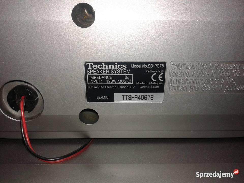 głośnik TECHNICS moc 120W stan b świętokrzyskie Ostrowiec Świętokrzyski