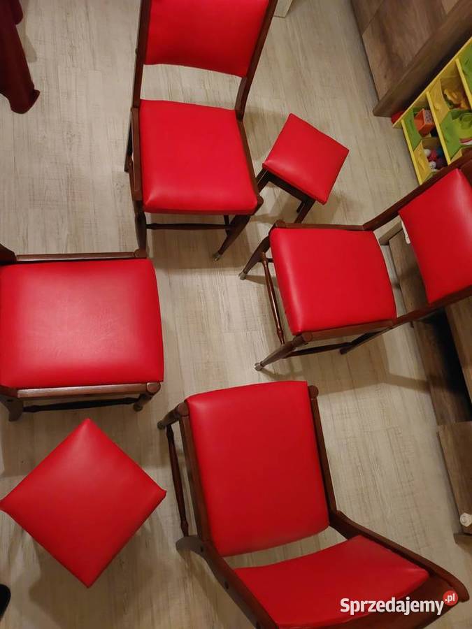 Restored Chairs and Poufs from the times of the Polish Peopl