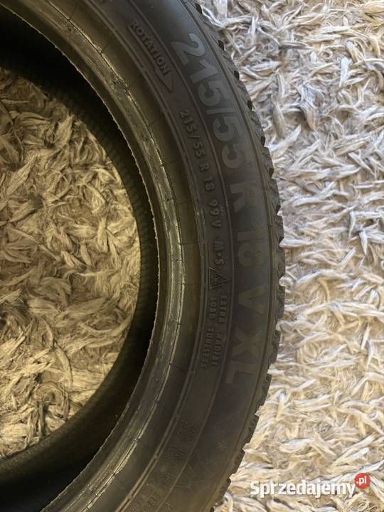 Opony zimowe Semperit 22555R18 w świetnym stanie Samochodowe Warszawa sprzedam