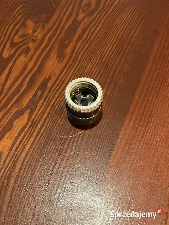 Stara stalowa przedwojenna oprawka z porcelanką Chudów