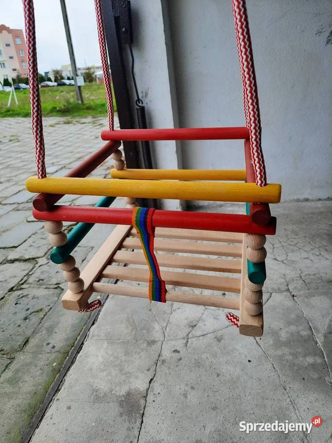 Huśtawka drewniana dzieci drewno