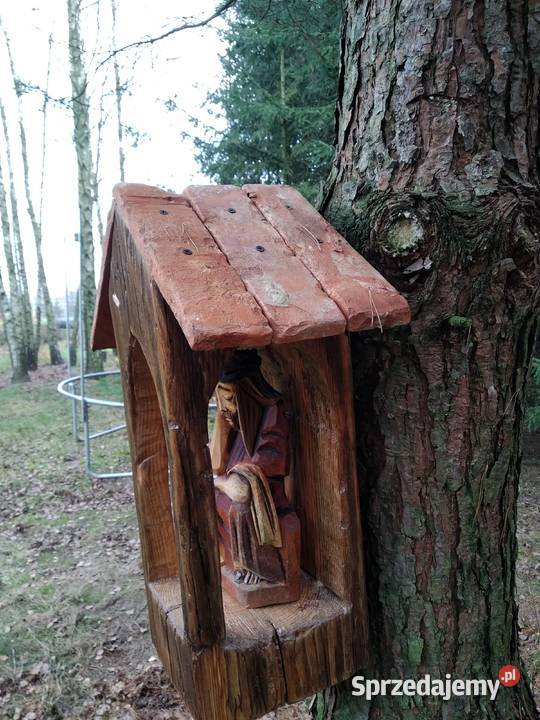 Drewniana kapliczka mazowieckie Wólka Leśna